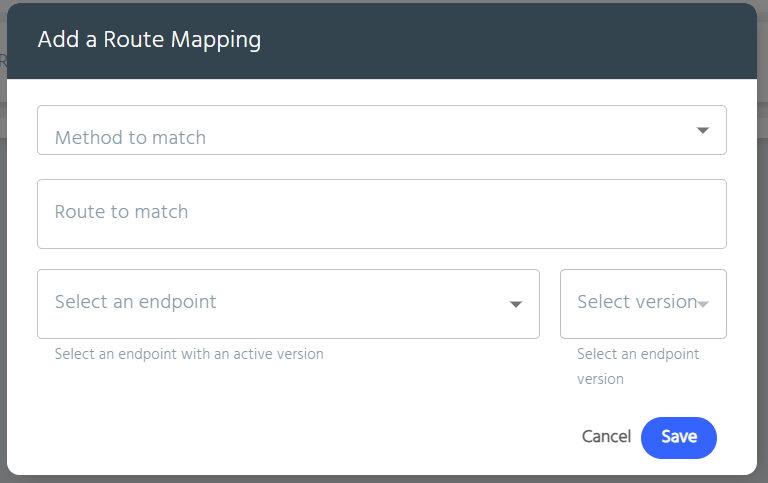 route mapping dialog